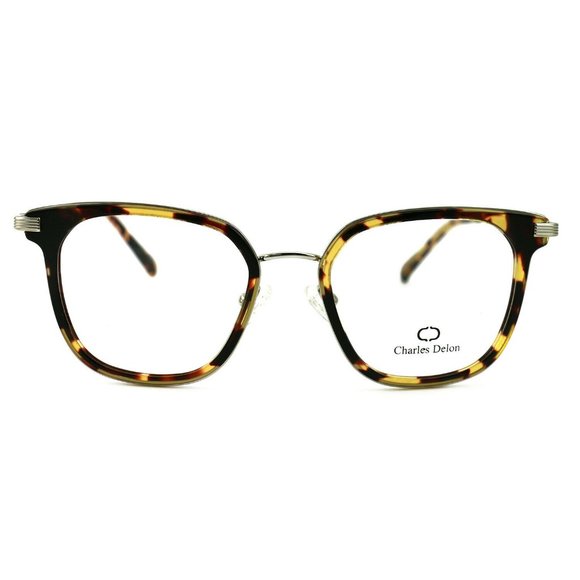 Charles Delon Square Women Brown Plastic Frame - Picture 3 of 6